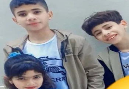 ‎17.6.25‏ מחנה אל מע׳אזי: נור (8), אוסמה  (11),  ואחמד (13) עלאא עטה אל ע׳אמי