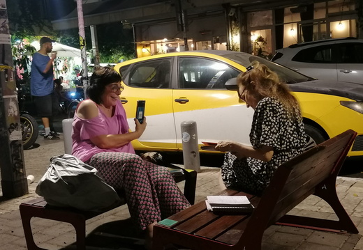 Reading in the street